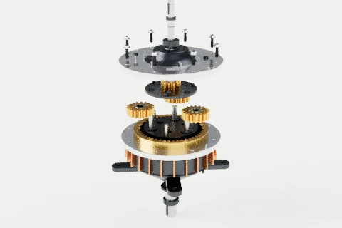 The gearbox render after 32 samples
